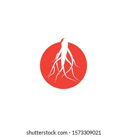 Ginseng Wave Logo Template vector symbol nature