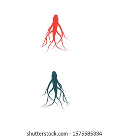Ginseng Wave Logo Template vector symbol nature