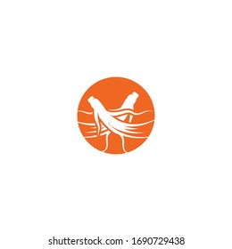 Ginseng Wave Logo Template vector symbol nature