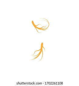 Ginseng Wave Logo Template vector symbol nature