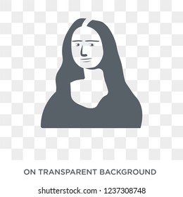 Gioconda icon. Gioconda design concept from Museum collection. Simple element vector illustration on transparent background.