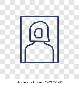Gioconda icon. Trendy linear Gioconda logo concept on transparent background from Museum collection