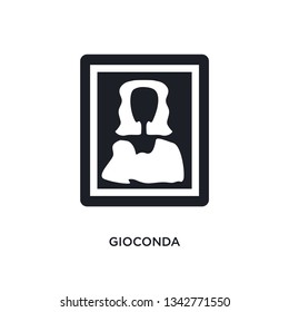 gioconda isolated icon. simple element illustration from museum concept icons. gioconda editable logo sign symbol design on white background. can be use for web and mobile