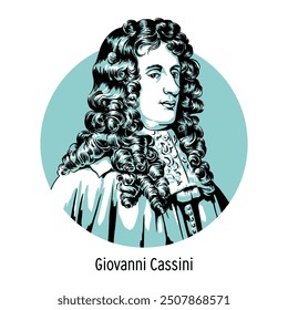 Giovanni Domenico Cassini was an Italian and French astronomer and engineer. Vector illustration