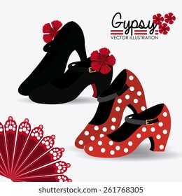 Gipsy design over white background, vector illustration.