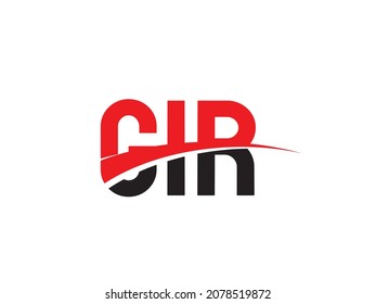 Letra GIR Ilustración del vector de diseño del logotipo inicial