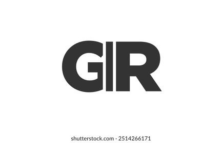 GIR logo design template with strong and modern bold text. Initial based vector logotype featuring simple and minimal typography. Trendy company identity ideal for businesses brand presence.