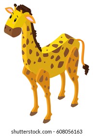 Giraffe en ilustración de diseño 3D