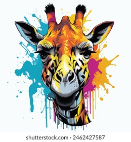 Giraffe Abstract Vector Illustration Design