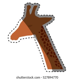 giraffe african animal icon vector illustration graphic design