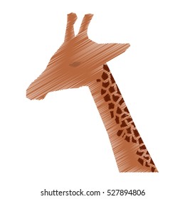 giraffe african animal icon vector illustration graphic design