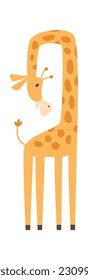 Giraffe African Animal Vector Illustration