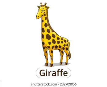 Giraffe African Savannah Animal Cartoon Vector Stock Vector (Royalty ...