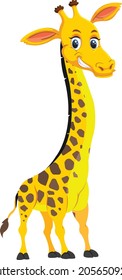 Giraffe animal cartoon vector art and illustration