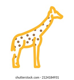 giraffe animal color icon vector. giraffe animal sign. isolated symbol illustration
