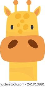 Giraffe Animal Head Vector Illustration