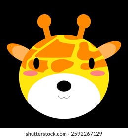giraffe animal illustration cute simple clean vector for decoration kids design 