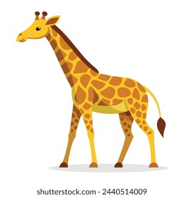 Giraffe Animal isolated flat vector illustration