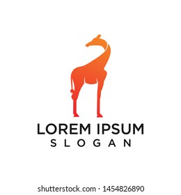 a giraffe animal logo template