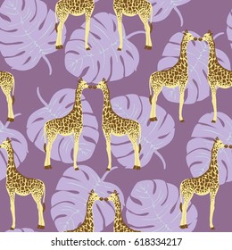 giraffe, animal, pattern, vector, illustration