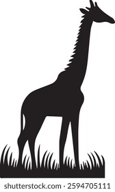 Giraffe Animal Silhouettes vector illustration