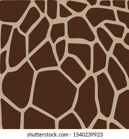 Giraffe animal skin texture, animal background, tribal ornament, Vector illustration
