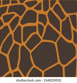 Giraffe animal skin texture, animal background, tribal ornament, Vector illustration