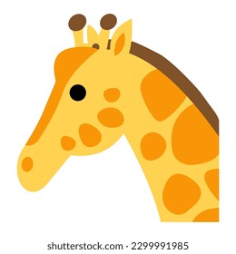 Giraffe animal vector flat icon. Isolated giraffe emoji illustration