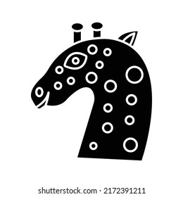 Giraffe animal Vector icon which is suitable for commercial work and easily modify or edit it

