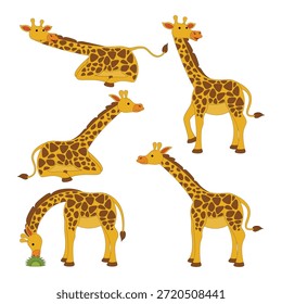 girafa animal com ilustração vetorial