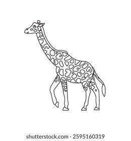 Giraffe animal vector illustration emoji icon