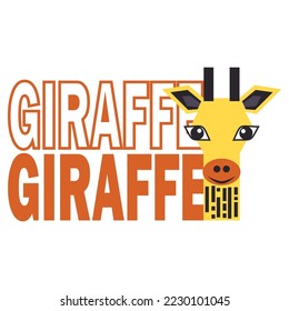 giraffe animal vector illustration that can be used as a poster or for a t-shirt design