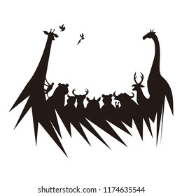giraffe animals vector logo