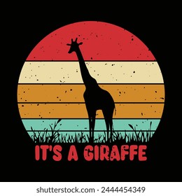 Giraffe Animals Vintage t shirt design