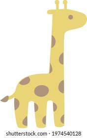 Giraffe baby-friendly soft illustration material