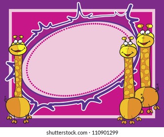 giraffe background, abstract vector art illustration