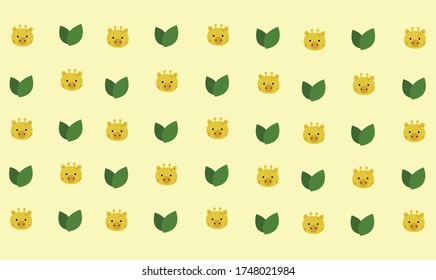 Giraffe background. Flat design. Simple illustration. 