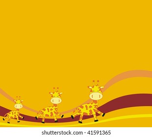 giraffe background in vector format