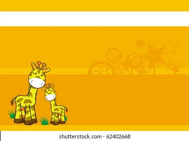 giraffe background in vector format very easy to edit