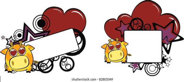 giraffe ball cartoon copyspace in vector format