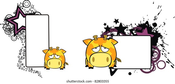 giraffe ball cartoon copyspace in vector format