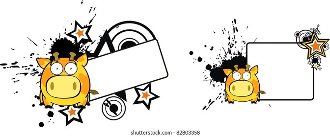 giraffe ball cartoon copyspace in vector format