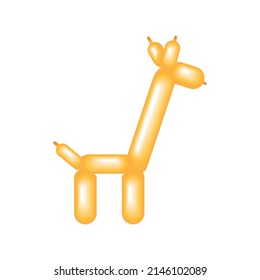 Giraffe Balloon Animal Icon Isolated