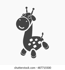 Giraffe black icon. Illustration for web and mobile design.