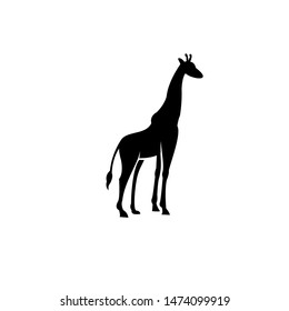 giraffe black logo icon design vector illustration