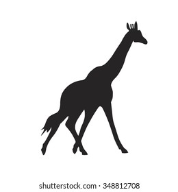 giraffe black silhouette vector animal