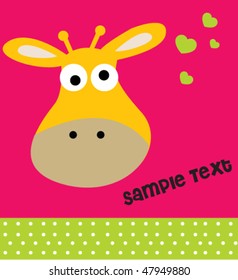 giraffe card with text 7