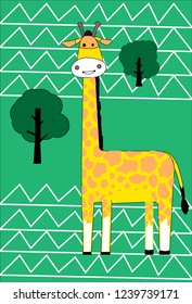 The giraffe cartoon