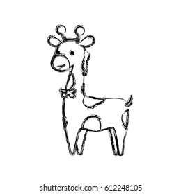 giraffe cartoon animal childish