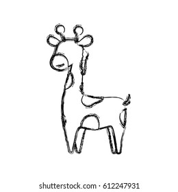 giraffe cartoon animal childish faceless